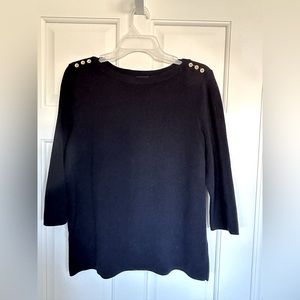 TALBOTS navy 3/4 sleeve top.   Size “X”.